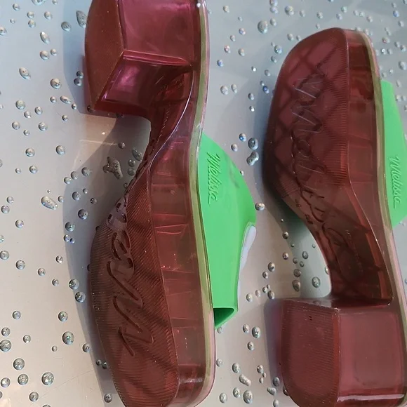 Melissa Lazy Oaf Green and Blue Floral Mules - Picture 4 of 4